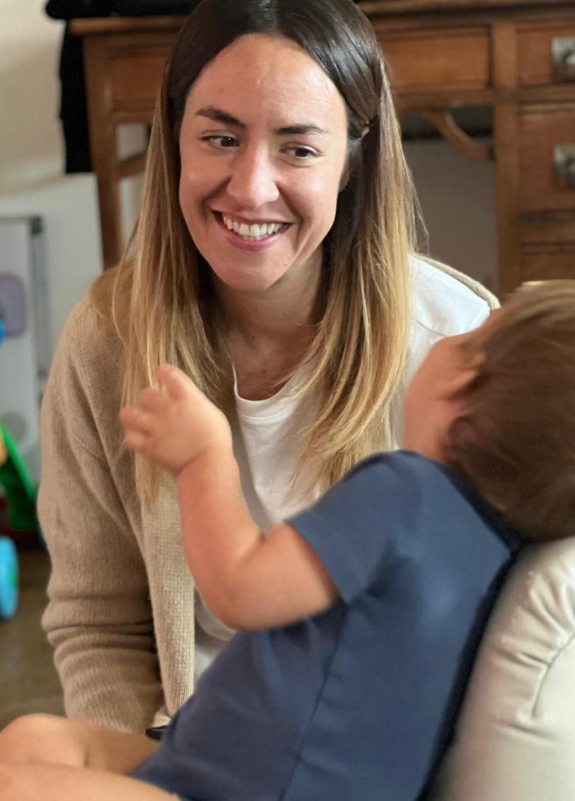 Vera Caglieris con suo figlio Filippo